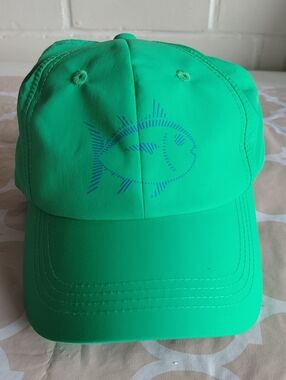 Southern Tide Tide to Trail Performance Hat Green Fish Logo Adjustable Cap